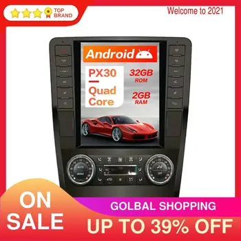 Вертикальный экран Tesla Android 9,0 Автомобильный GPS-Навигатор Для Mercedes Benz ML W164 W300 ML350 ML450 ML500 GL G320 GL350 GL450 GL500