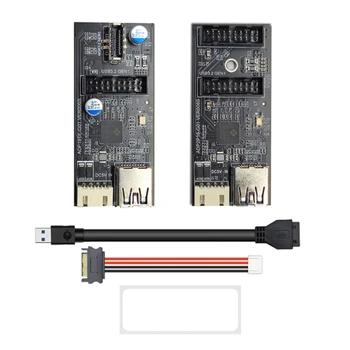 USB 3,2 к Двойной 19Pin Карте Расширения Оригинальный Контроллер GENESYS GL3510 5 Гбит/с Прямая Поставка